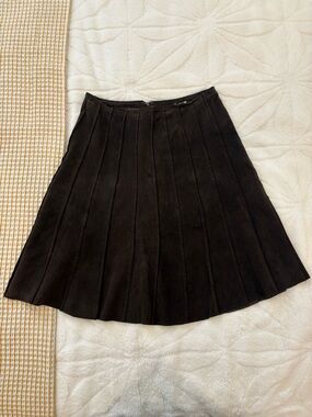Vintage Brown Suede Skirt